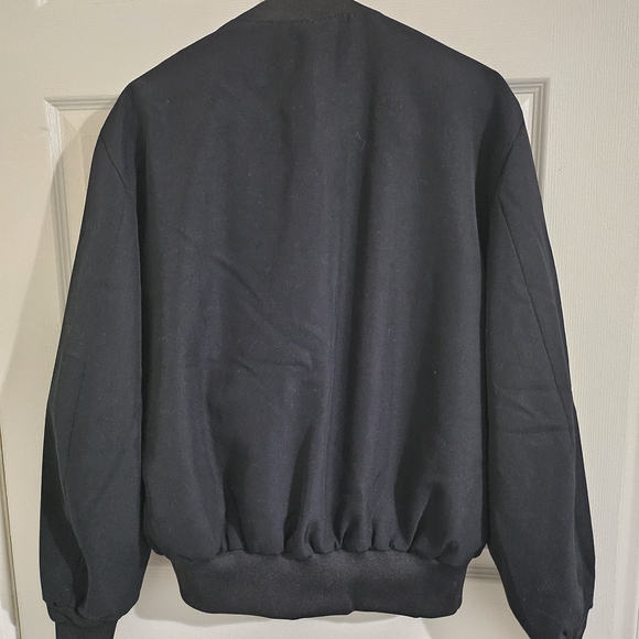 Classic Black Bomber Jacket - Picture 5 of 6